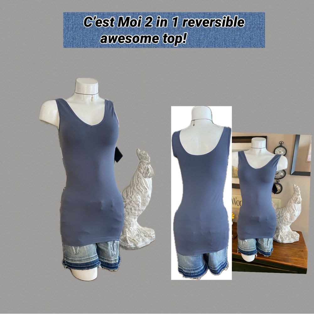 C’est Moi 2 in 1 reversible awesome top!